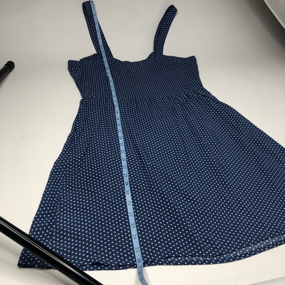 Wild Blue X Sadie Robertson Blue White Polka Dot Button Front Tank Summery Dress - Picture 14 of 14